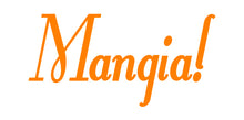 Load image into Gallery viewer, MANGIA ITALIAN WORD WALL DECAL IN ORANGE
