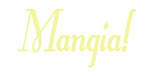 Load image into Gallery viewer, MANGIA ITALIAN WORD WALL DECAL IN PALE YELLOW
