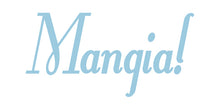 Load image into Gallery viewer, MANGIA ITALIAN WORD WALL DECAL IN POWDER BLUE
