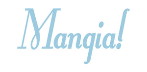 MANGIA ITALIAN WORD WALL DECAL IN POWDER BLUE