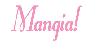 MANGIA ITALIAN WORD WALL DECAL IN SOFT PINK