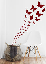 Load image into Gallery viewer, MAROON BUTTERFLY WALL STICKERS
