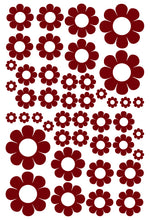 Load image into Gallery viewer, MAROON DAISY WALL STICKERS

