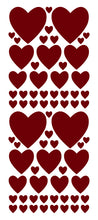 Load image into Gallery viewer, MAROON HEART WALL STICKERS
