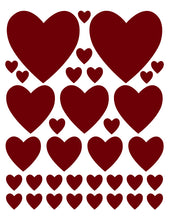 Load image into Gallery viewer, MAROON HEART WALL DECALS
