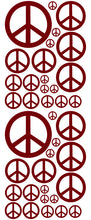 Load image into Gallery viewer, MAROON PEACE SIGN STICKERS
