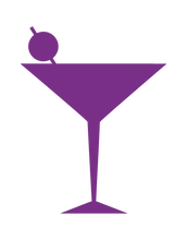 Load image into Gallery viewer, MARTINI GLASS WALL DECAL IN PURPLE
