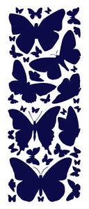 NAVY BLUE BUTTERFLY WALL DECALS
