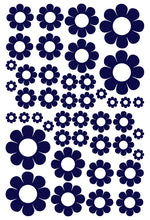 Load image into Gallery viewer, NAVY BLUE DAISY WALL STICKERS
