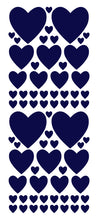 Load image into Gallery viewer, NAVY BLUE HEART WALL STICKERS
