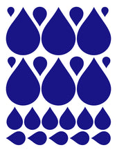 Load image into Gallery viewer, ROYAL BLUE RAINDROP WALL DECALS
