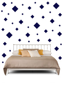 SQUARE WALL STICKERS IN NAVY BLUE