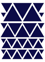 Load image into Gallery viewer, NAVY BLUE TRIANGLE WALL DECALS
