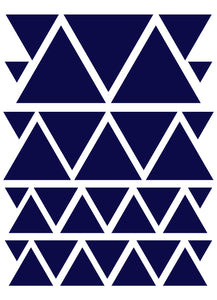 NAVY BLUE TRIANGLE WALL DECALS