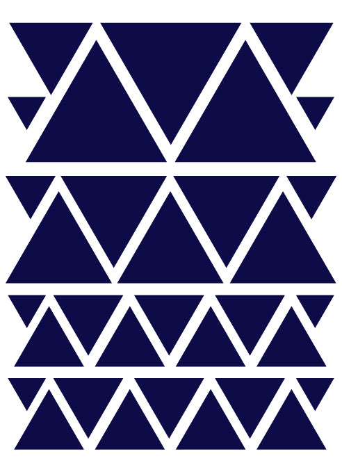 NAVY BLUE TRIANGLE WALL DECALS