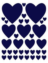 Load image into Gallery viewer, NAVY BLUE HEART WALL DECALS
