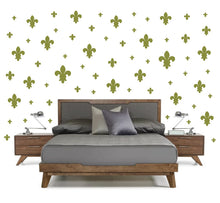 Load image into Gallery viewer, OLIVE GREEN FLEUR DE LIS WALL DECOR
