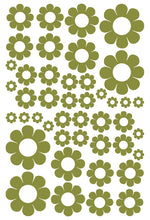 Load image into Gallery viewer, OLIVE GREEN DAISY WALL STICKERS
