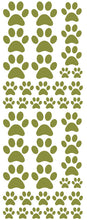 Load image into Gallery viewer, OLIVE GREEN PAW PRINT DECALS
