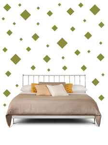 SQUARE WALL STICKERS IN OLIVE GREEN