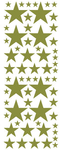 OLIVE GREEN STAR DECALS