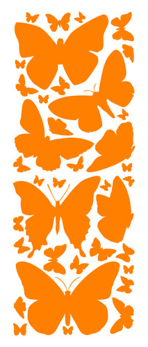 ORANGE BUTTERFLY WALL DECALS