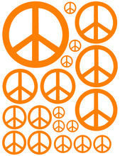 Load image into Gallery viewer, ORANGE PEACE SIGN WALL DECAL
