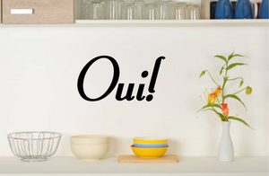 OUI FRENCH WORD WALL STICKER YES