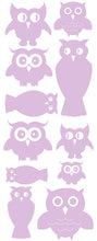 Load image into Gallery viewer, OWL WALL DECALS LAVENDER
