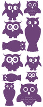 Load image into Gallery viewer, OWL WALL DECALS PURPLE
