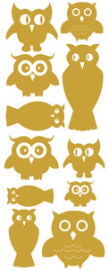 OWL WALL DECALS TAN