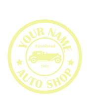 Load image into Gallery viewer, CUSTOM AUTO SHOP WALL DECAL IN PALE YELLOW
