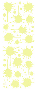 PALE YELLOW PAINT SPLATTER DECAL