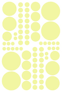 PALE YELLOW POLKA DOT DECALS