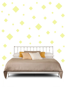 SQUARE WALL STICKERS IN PALE YELLOW