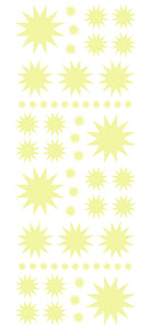 PALE YELLOW STARBURST WALL STICKERS