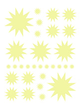 Load image into Gallery viewer, PALE YELLOW STARBURST WALL DECALS
