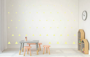 PALE YELLOW TRIANGLE DECALS