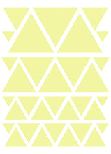 Load image into Gallery viewer, PALE YELLOW TRIANGLE WALL DECALS
