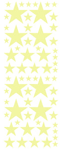 PALE YELLOW STAR DECALS