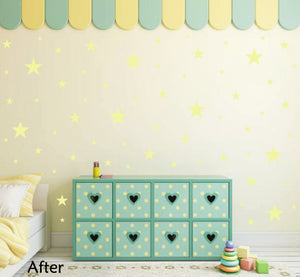 PALE YELLOW STAR STICKERS