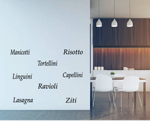 Load image into Gallery viewer, PASTA WORDS WALL STICKERS
