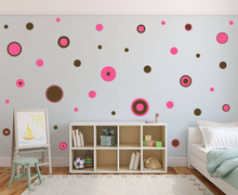 Load image into Gallery viewer, PINK AND BROWN WALL STICKERS
