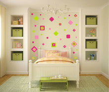 Load image into Gallery viewer, PINK GREEN SQUARE WALL STICKER
