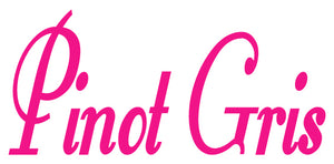 PINOT GRIS WALL DECAL HOT PINK