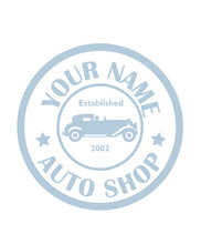 Load image into Gallery viewer, CUSTOM AUTO SHOP WALL DECAL IN POWDER BLUE
