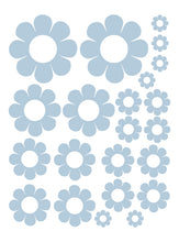Load image into Gallery viewer, POWDER BLUE DAISY WALL DECALS
