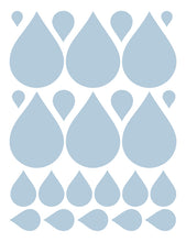 Load image into Gallery viewer, POWDER BLUE RAINDROP WALL DECALS
