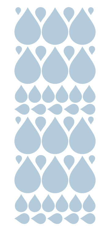 Powder Blue Raindrop Wall Decals & Stickers | WhimsiDecals
