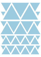 Load image into Gallery viewer, POWDER BLUE TRIANGLE WALL DECALS
